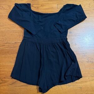 Motel Rocks Black Long Sleeve Romper